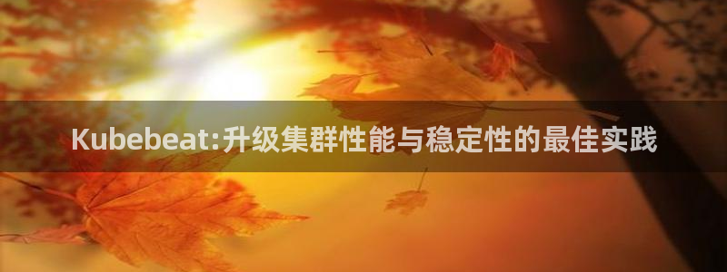 2元彩票体育游戏：Kubebeat:升级集群性能与稳定性的最佳实践