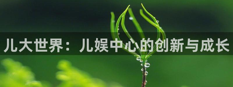 2元彩票体育在线注册：儿大世界：儿娱中心的创新与成长